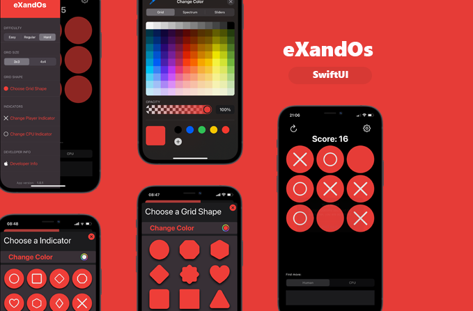 eXandOs app screens